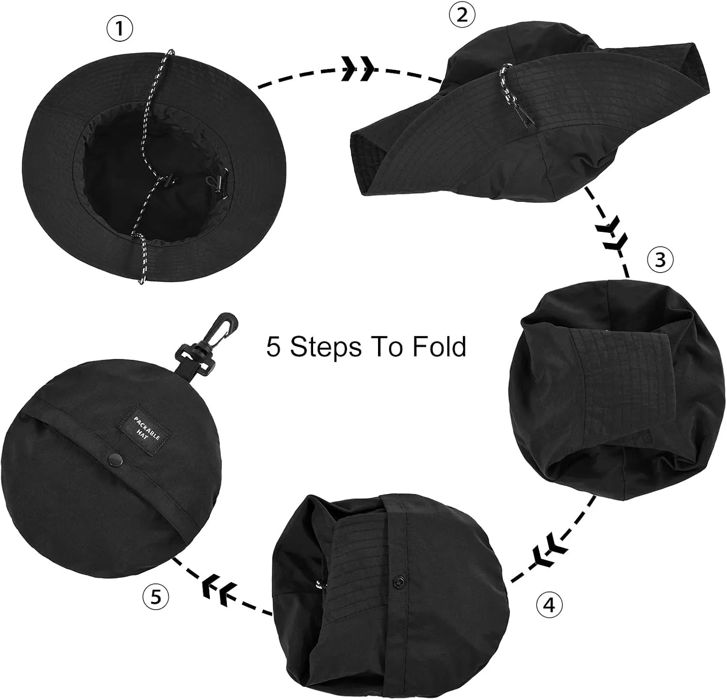FEICUI Men Women Outdoor Bucket Hat Quick Dry Packable UV Protection Boonie Sun Hat