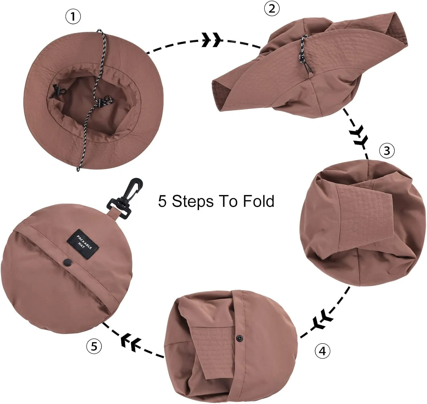 FEICUI Men Women Outdoor Bucket Hat Quick Dry Packable UV Protection Boonie Sun Hat