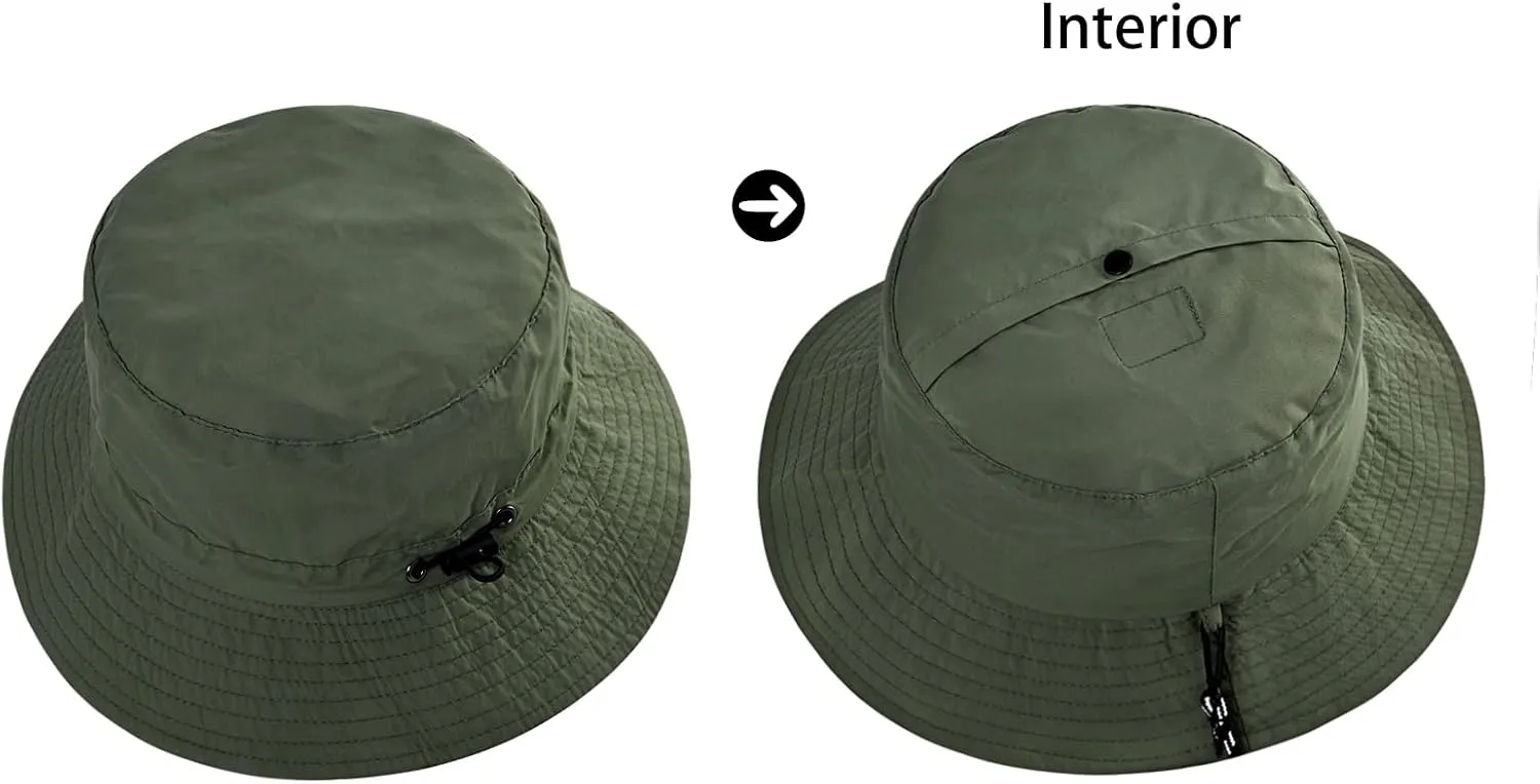 FEICUI Men Women Outdoor Bucket Hat Quick Dry Packable UV Protection Boonie Sun Hat