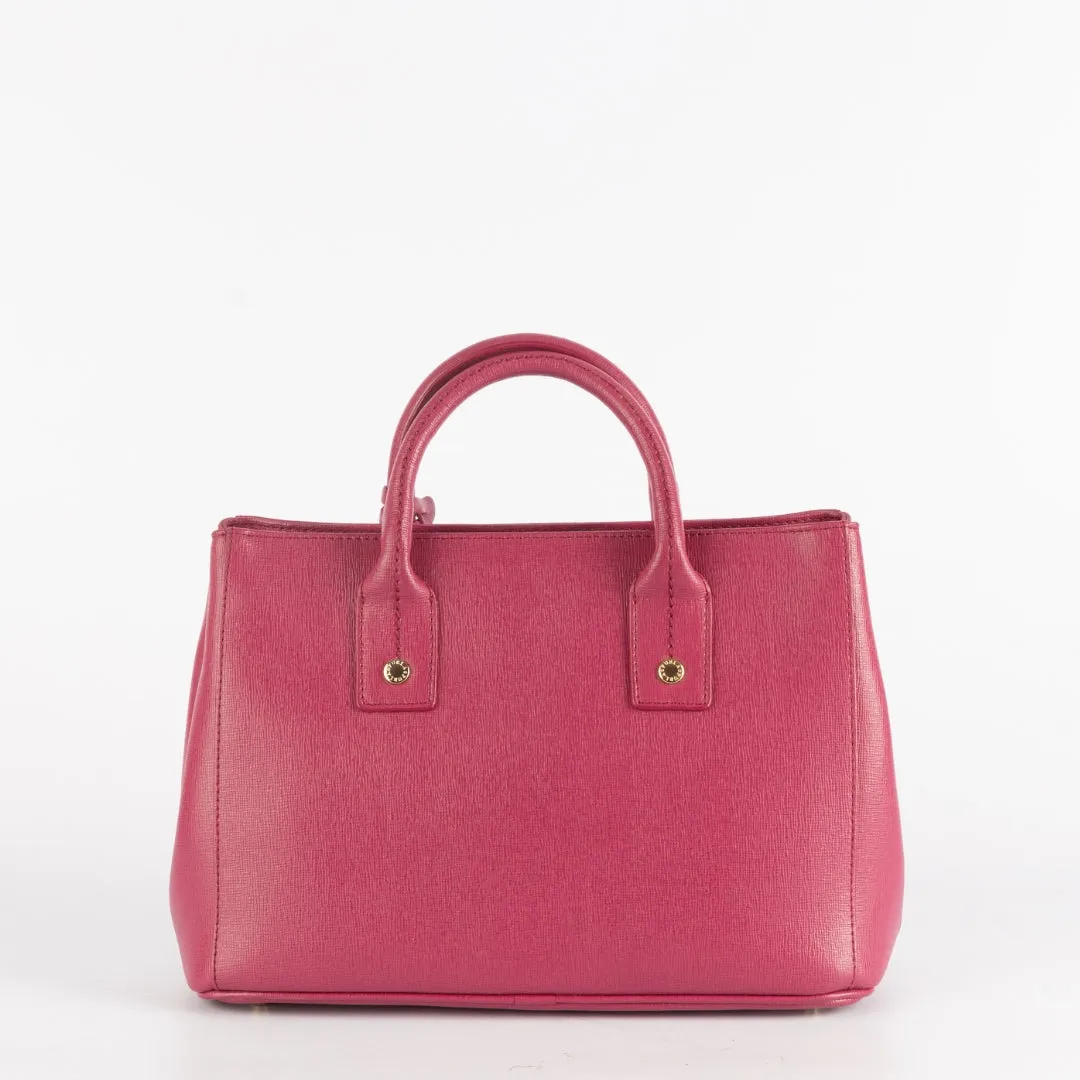 Furla Pink Leather Linda Satchel