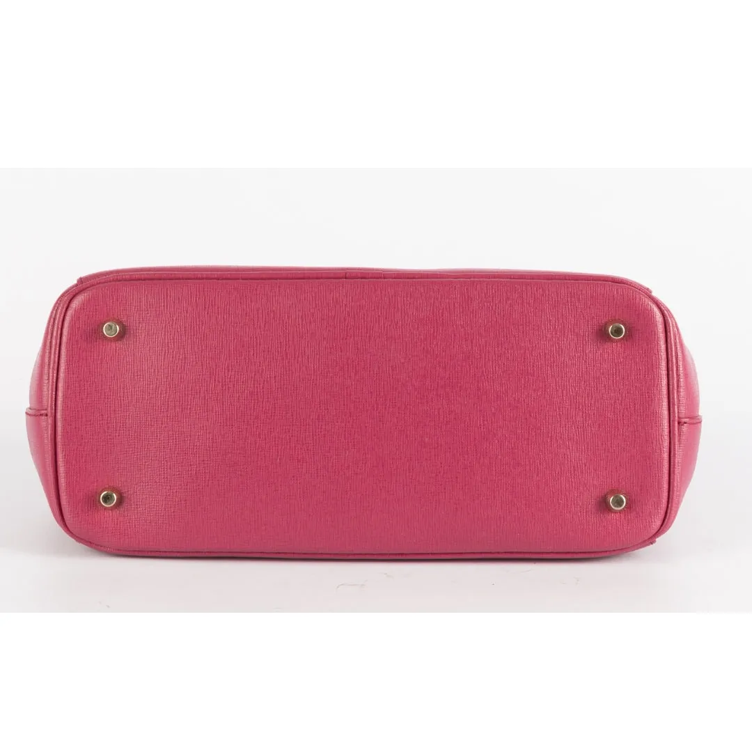 Furla Pink Leather Linda Satchel