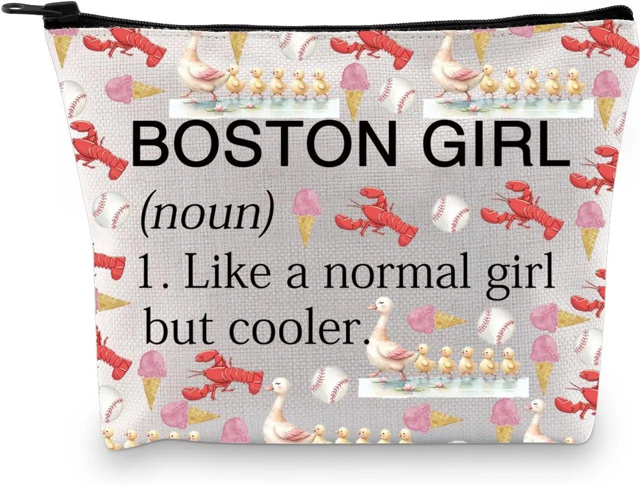 Gzrlyf Boston Makeup Bag - Travel Gift - Cosmetic Bag - Pink - Waterproof - 9.06" x 7.09" x 9.05"