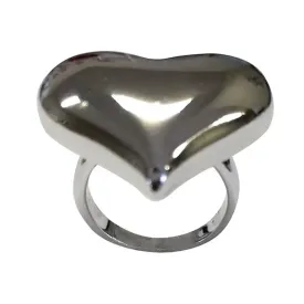 Heartfelt Charm Silver Statement Ring