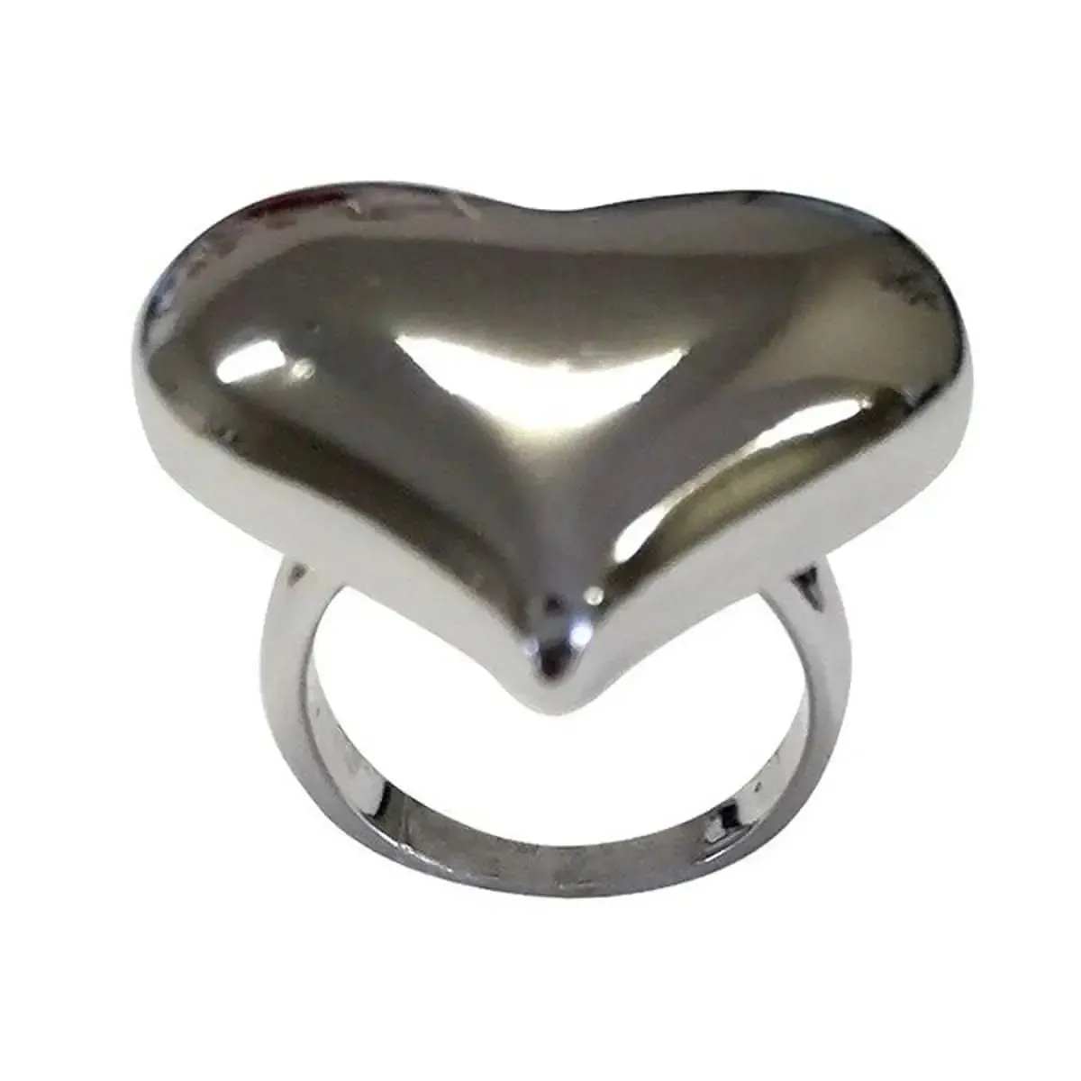 Heartfelt Charm Silver Statement Ring