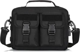 HUNTVP Tactical Messenger Bag Multifunction Nylon Shoulder Briefcase Handbags with USB Port