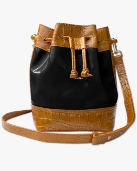 JELLY BUCKET BAG | CARAMEL & BLACK