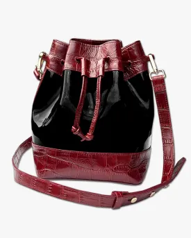 JELLY BUCKET BAG | MERLOT & BLACK