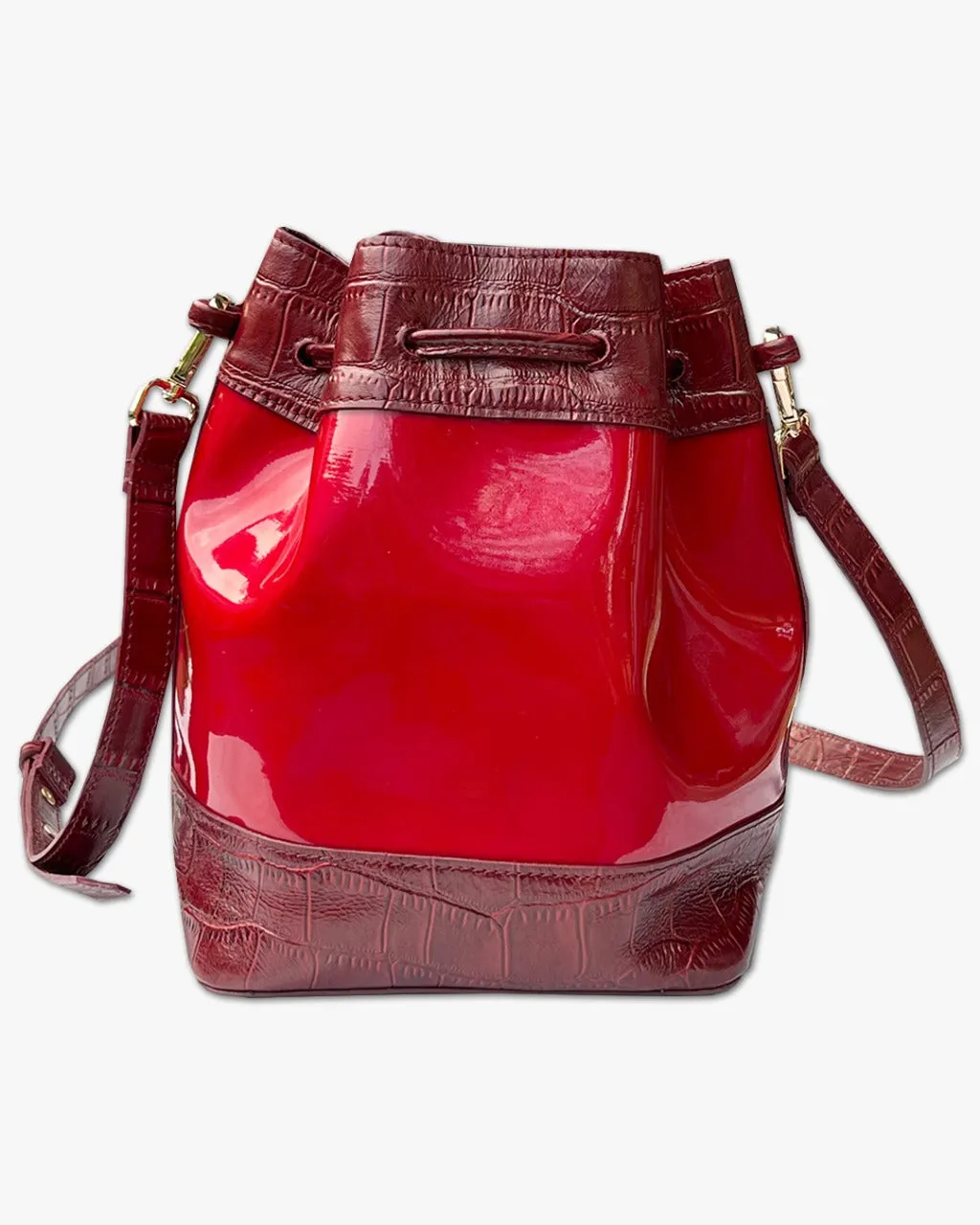 JELLY BUCKET BAG | MERLOT & RED