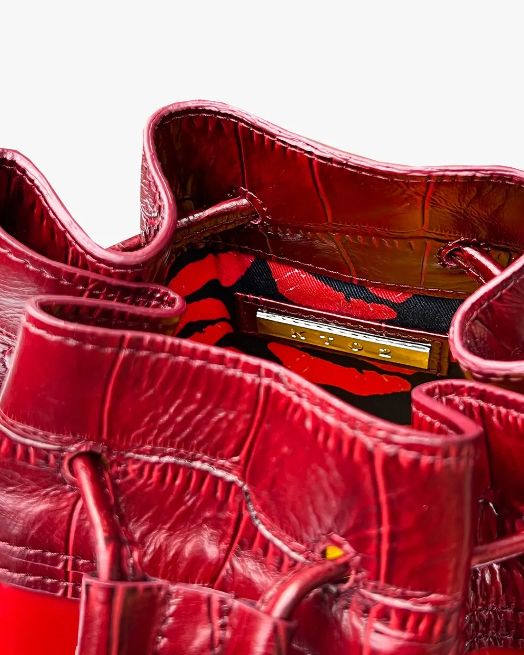 JELLY BUCKET BAG | MERLOT & RED