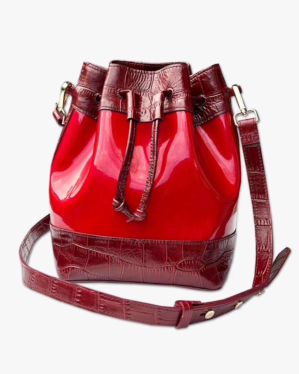 JELLY BUCKET BAG | MERLOT & RED