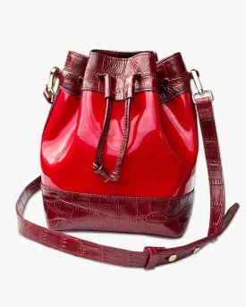 JELLY BUCKET BAG | MERLOT & RED