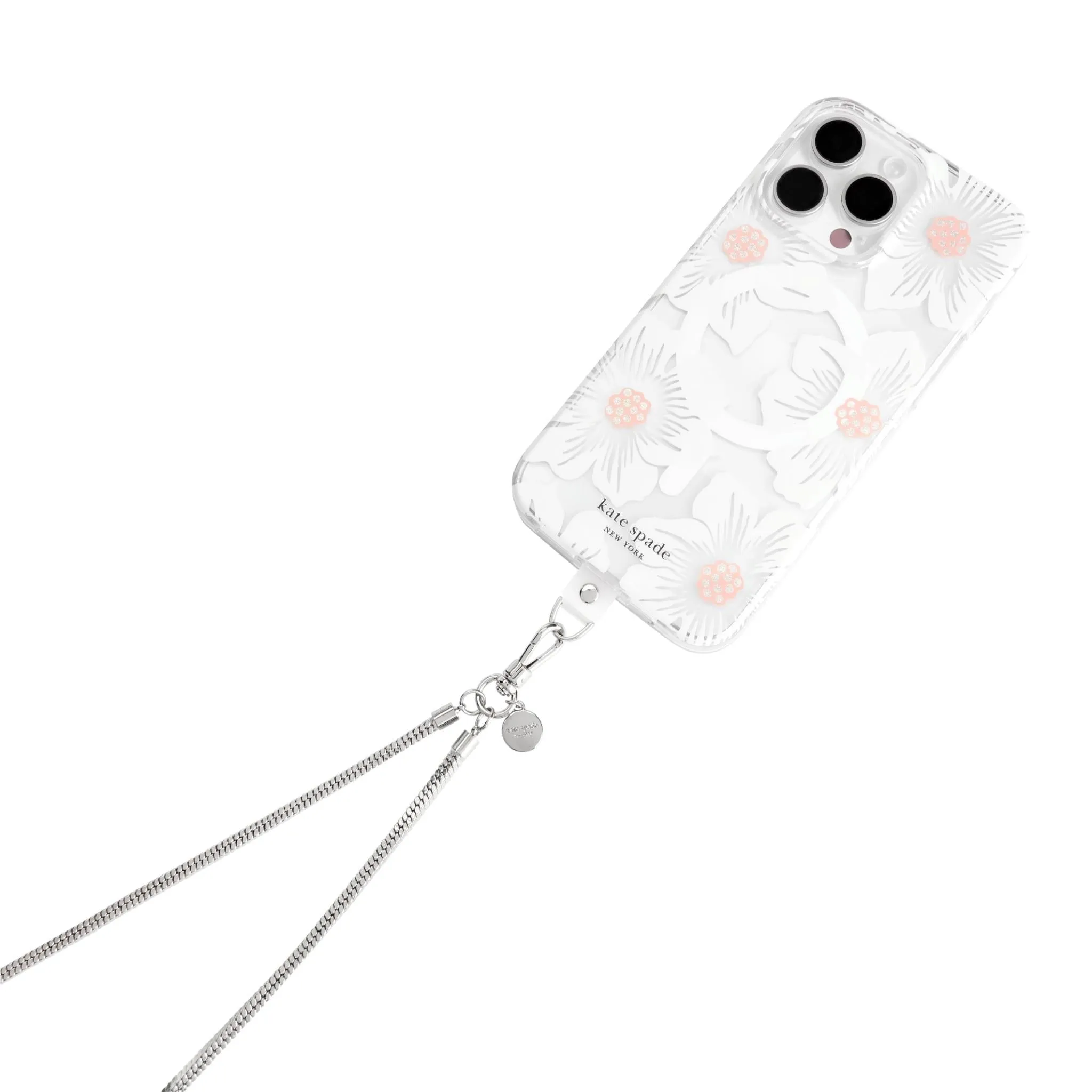 Kate Spade Crossbody Phone Strap (Heart of Silver)