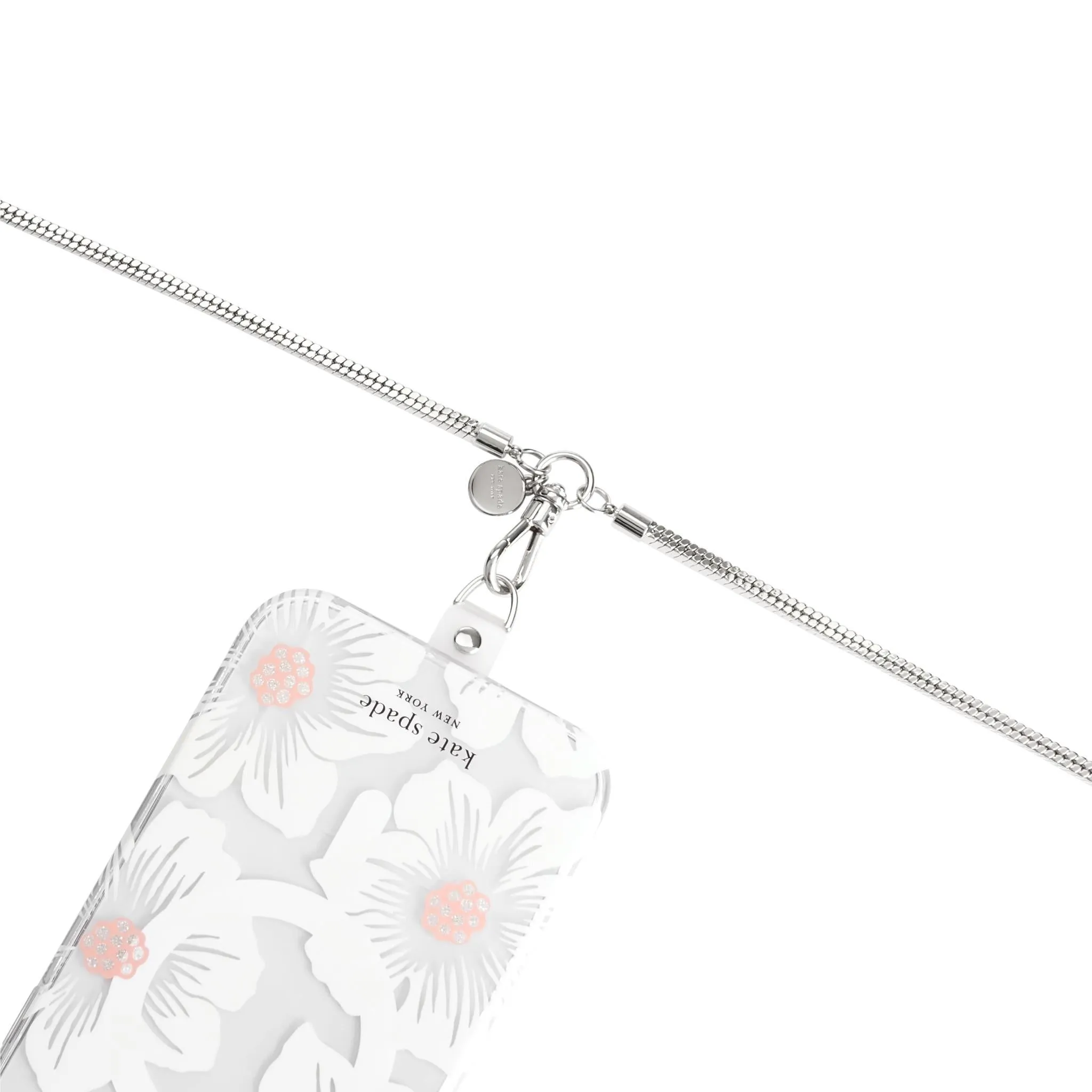 Kate Spade Crossbody Phone Strap (Heart of Silver)