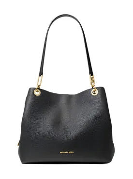 Kensington Large Pebbled Leather Tote Bag - Black