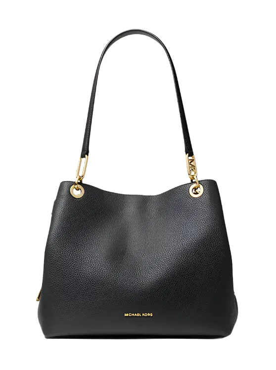 Kensington Large Pebbled Leather Tote Bag - Black