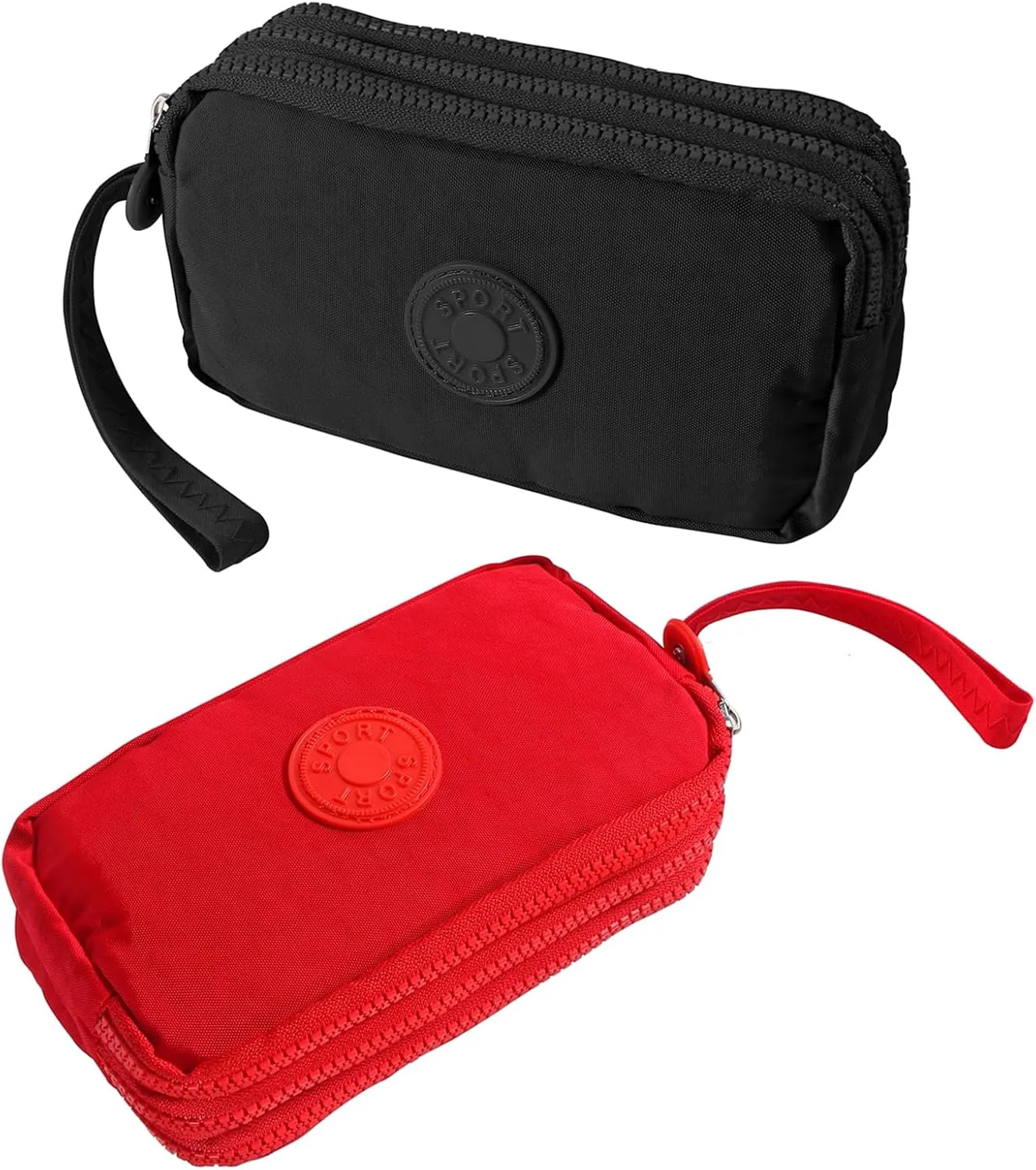 Large Capacity Wristlet Wallet - Women 3 Layers Zipper Oxford Cloth Waterproof Handbag Purse