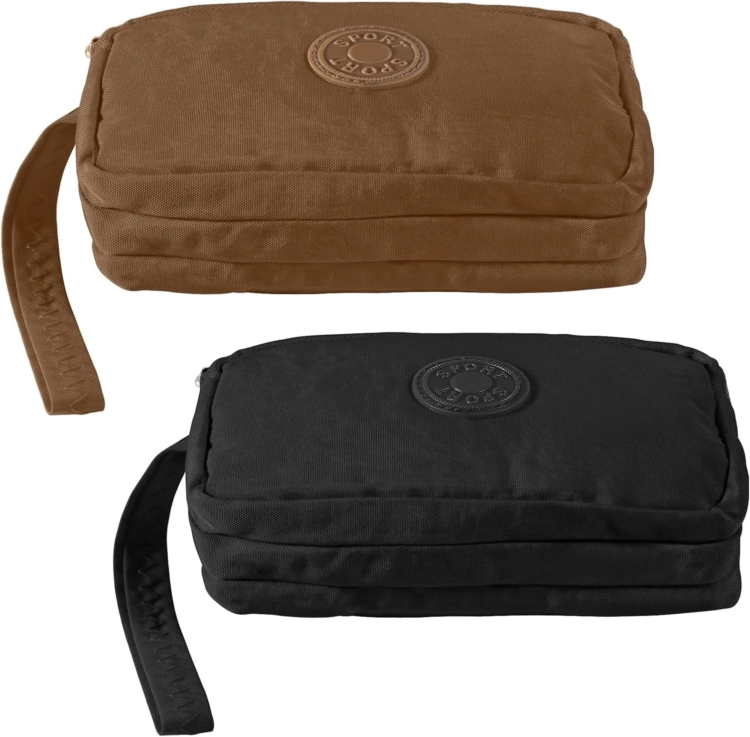 Large Capacity Wristlet Wallet - Women 3 Layers Zipper Oxford Cloth Waterproof Handbag Purse