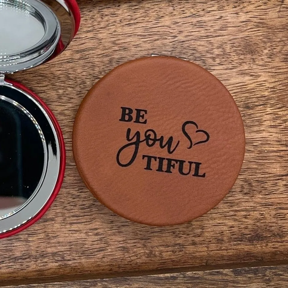 Leatherette Compact Mirrors