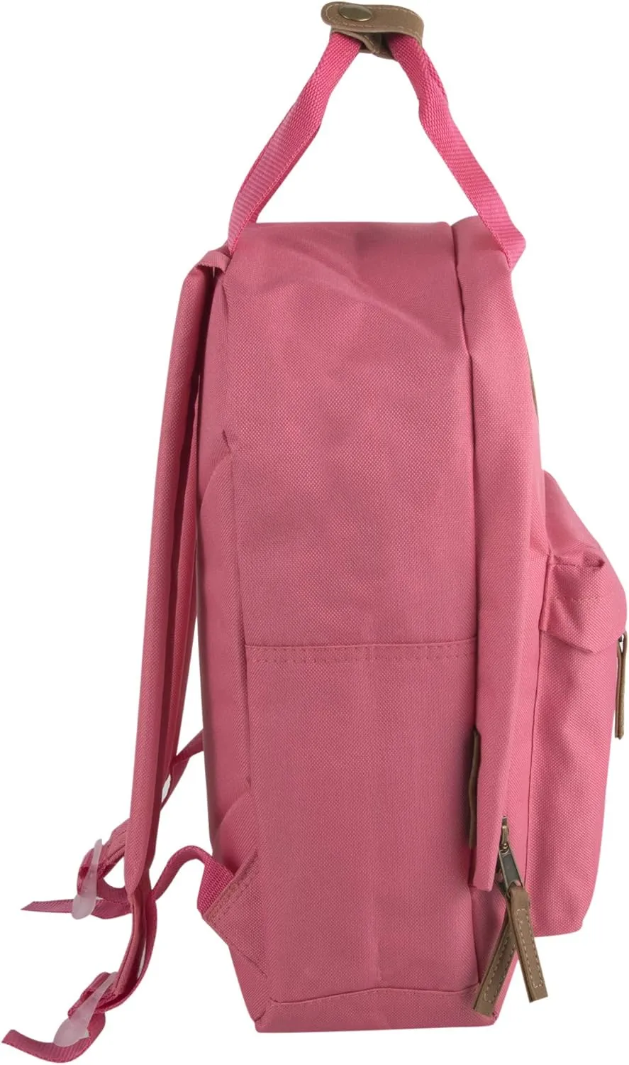 MADISON & DAKOTA Canvas Mini Backpack for Everyday & Day Pack Rucksack in Solid Color Blocks (Pink)