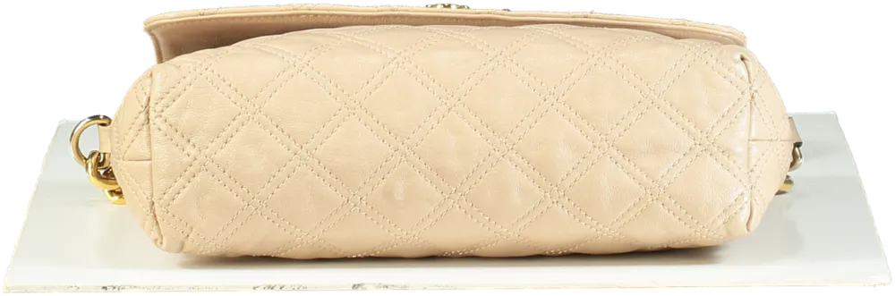 Marc Jacobs Beige Quilted Leather Shoulder Bag