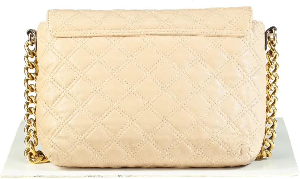 Marc Jacobs Beige Quilted Leather Shoulder Bag