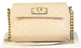 Marc Jacobs Beige Quilted Leather Shoulder Bag