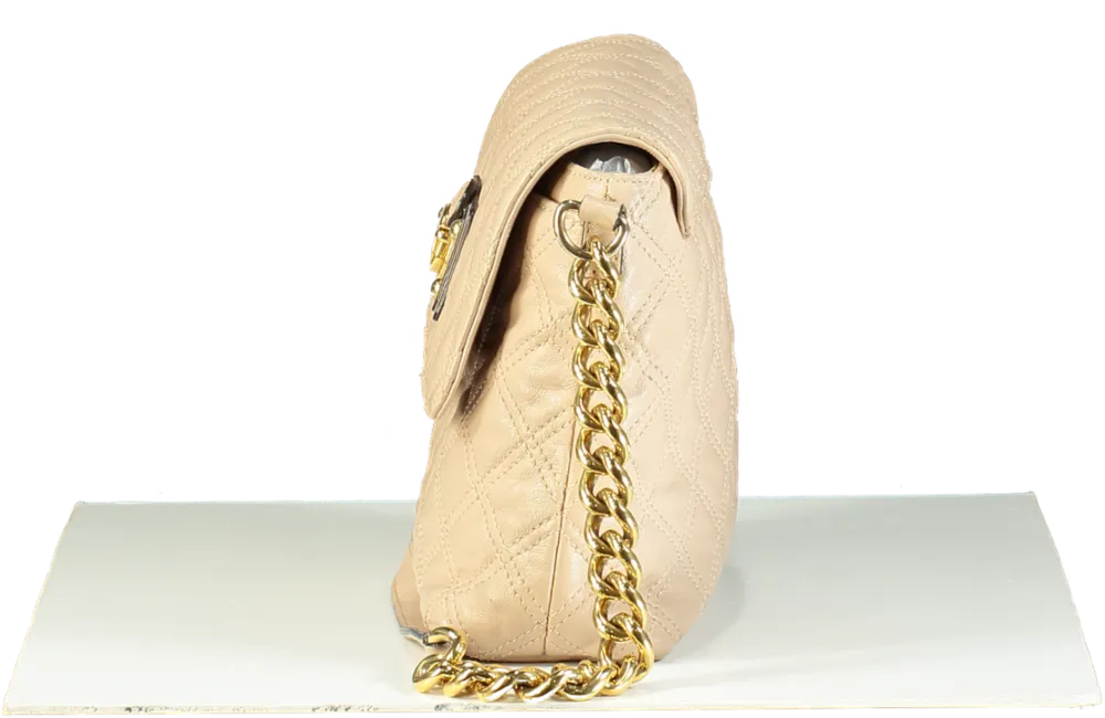 Marc Jacobs Beige Quilted Leather Shoulder Bag