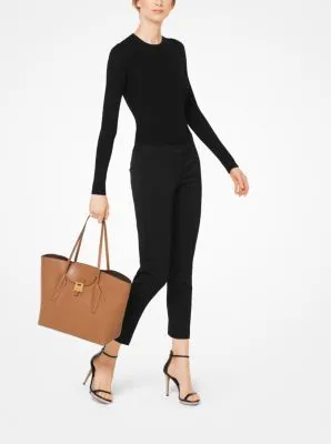 MICHAEL KORS COLLECTION Bancroft Pebbled Calf Leather Tote Bag