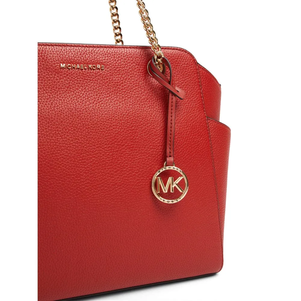 Michael Kors Jacquelyn Medium Chain Tote in Br Terractta
