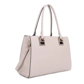 Morgan Black Metal Hinge Accent Simple Satchel