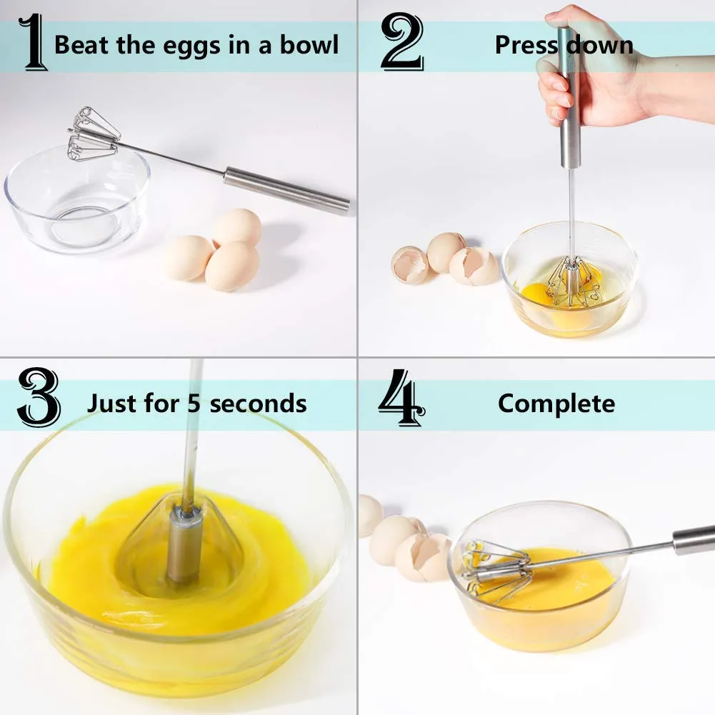 Multi-Functional Egg Whisk Food Manual Mixer