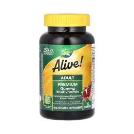 Nature's Way, Alive! Adult Premium Multivitamin Gummies, 90 Capsules