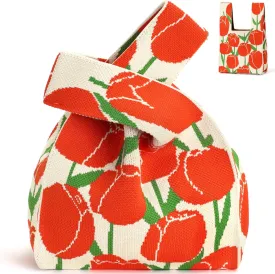 PACKISM Japanese Knot Bag - Small Knot Tote Bags Cute Wrist bag as Gifts for Teen Girls 16-18 (14x8.5x0.7)