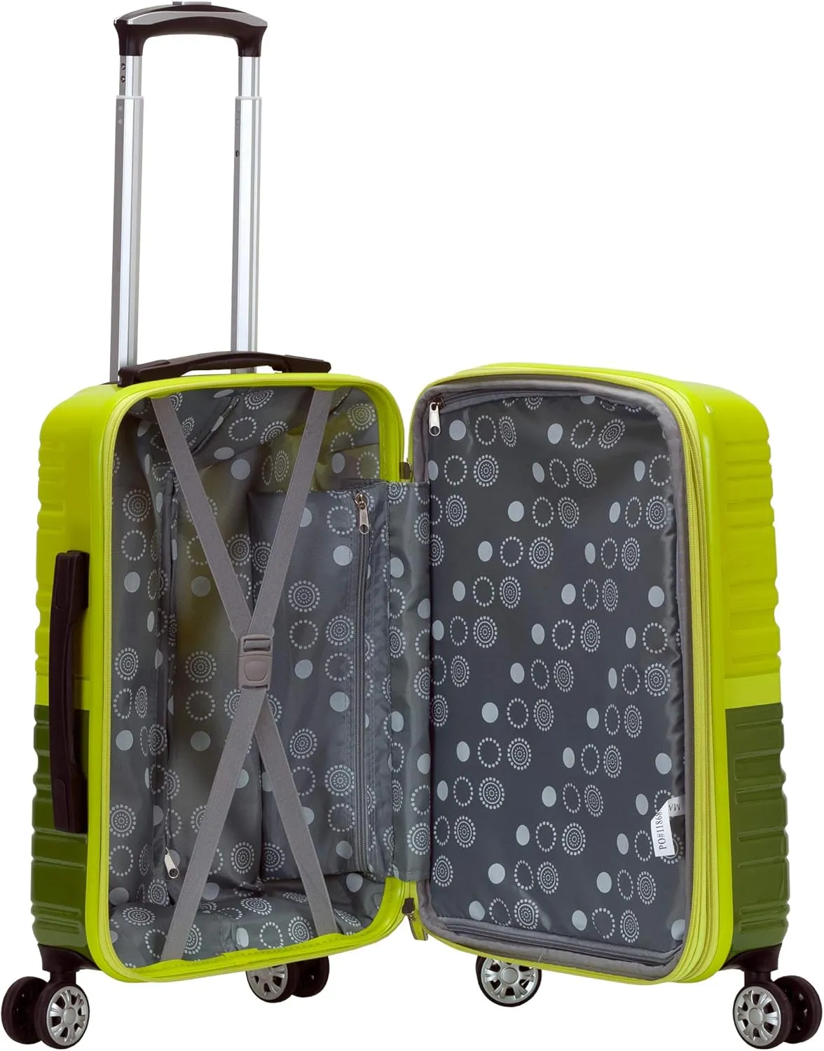 Rockland Melbourne Hardside Expandable Spinner Wheel Luggage, Two Tone Green, Carry-On 20-Inch