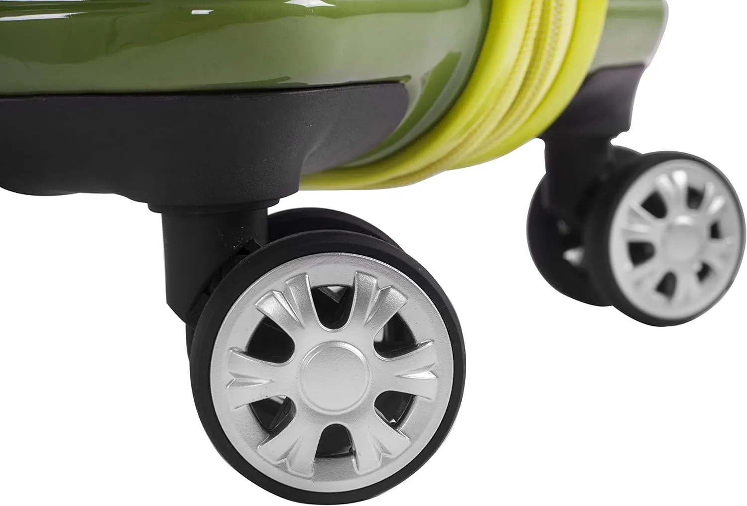Rockland Melbourne Hardside Expandable Spinner Wheel Luggage, Two Tone Green, Carry-On 20-Inch