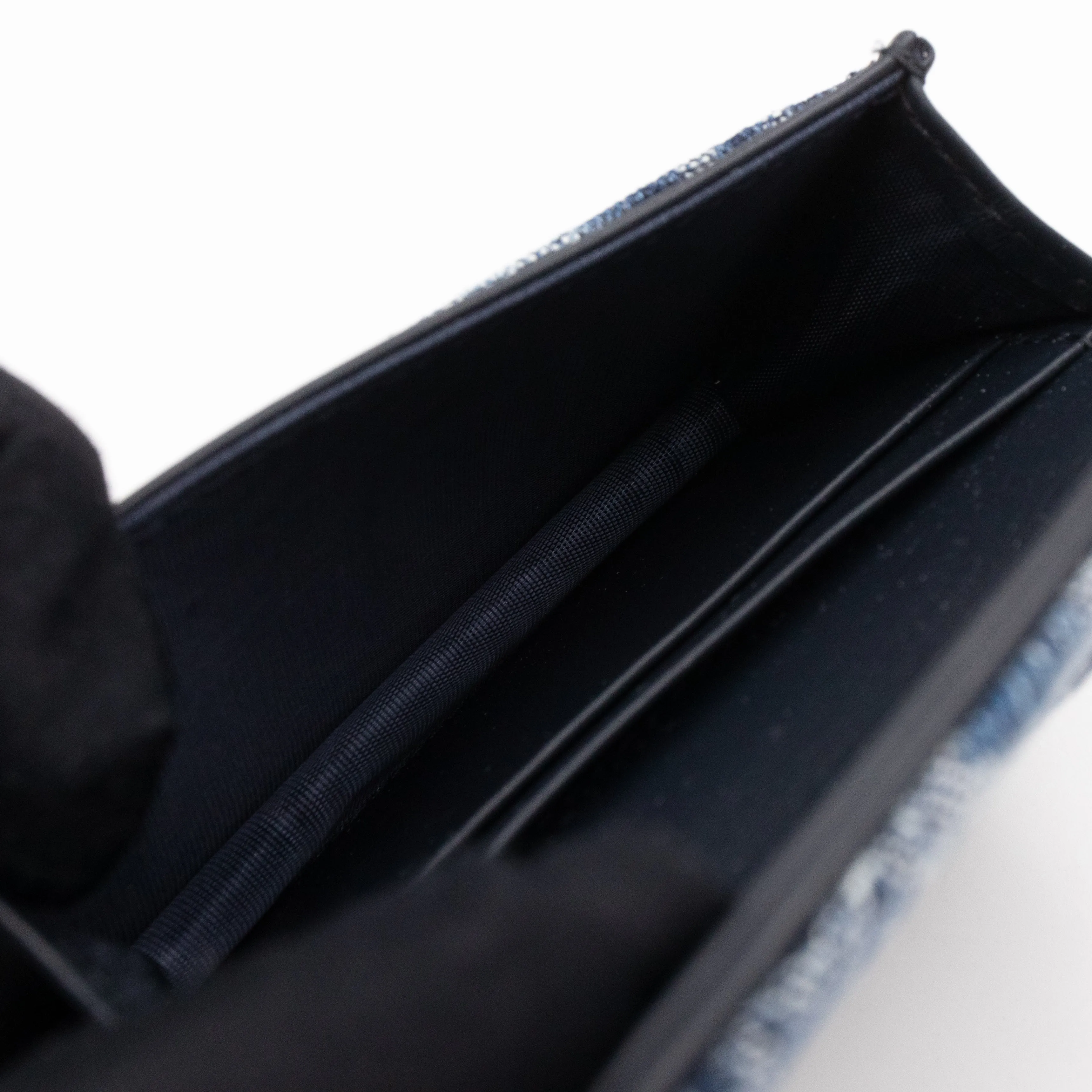 Saddle Bloom Card Holder Blue Denim Trendy Inspired Dior Oblique Jacquard