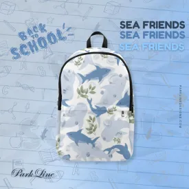 Sea Friends Fabric Backpack - Durable, Lightweight & Stylish for Him