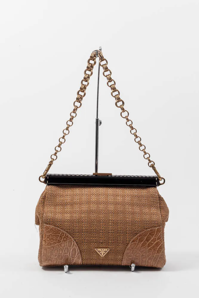 SEMITRACOLLA STRAW PURSE