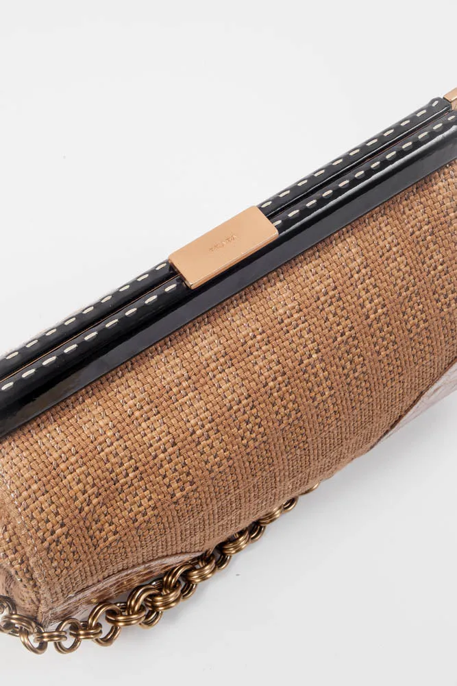 SEMITRACOLLA STRAW PURSE