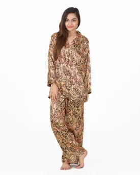 Silk Print Loungewear - Leopard