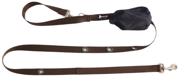 Smoochy Poochy Hands Free Leash - Brown