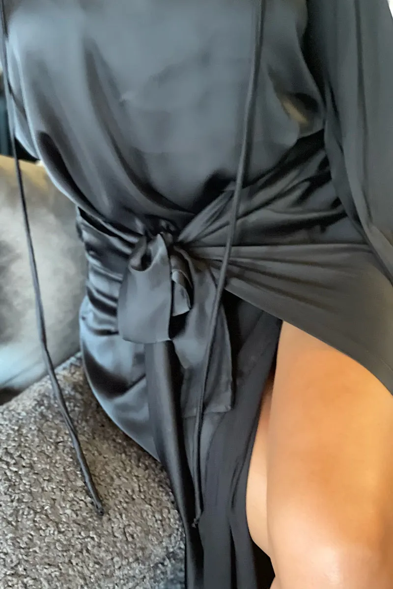 Sofia Black Wrap Skirt