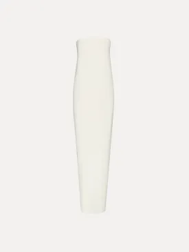 Strapless Draped Column Gown