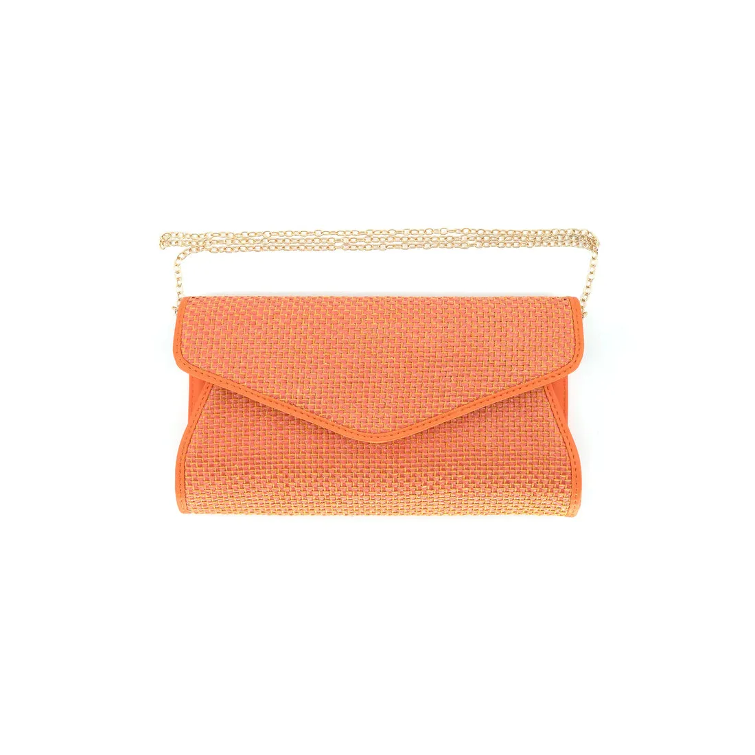 Straw Bag With Detachable Chain
