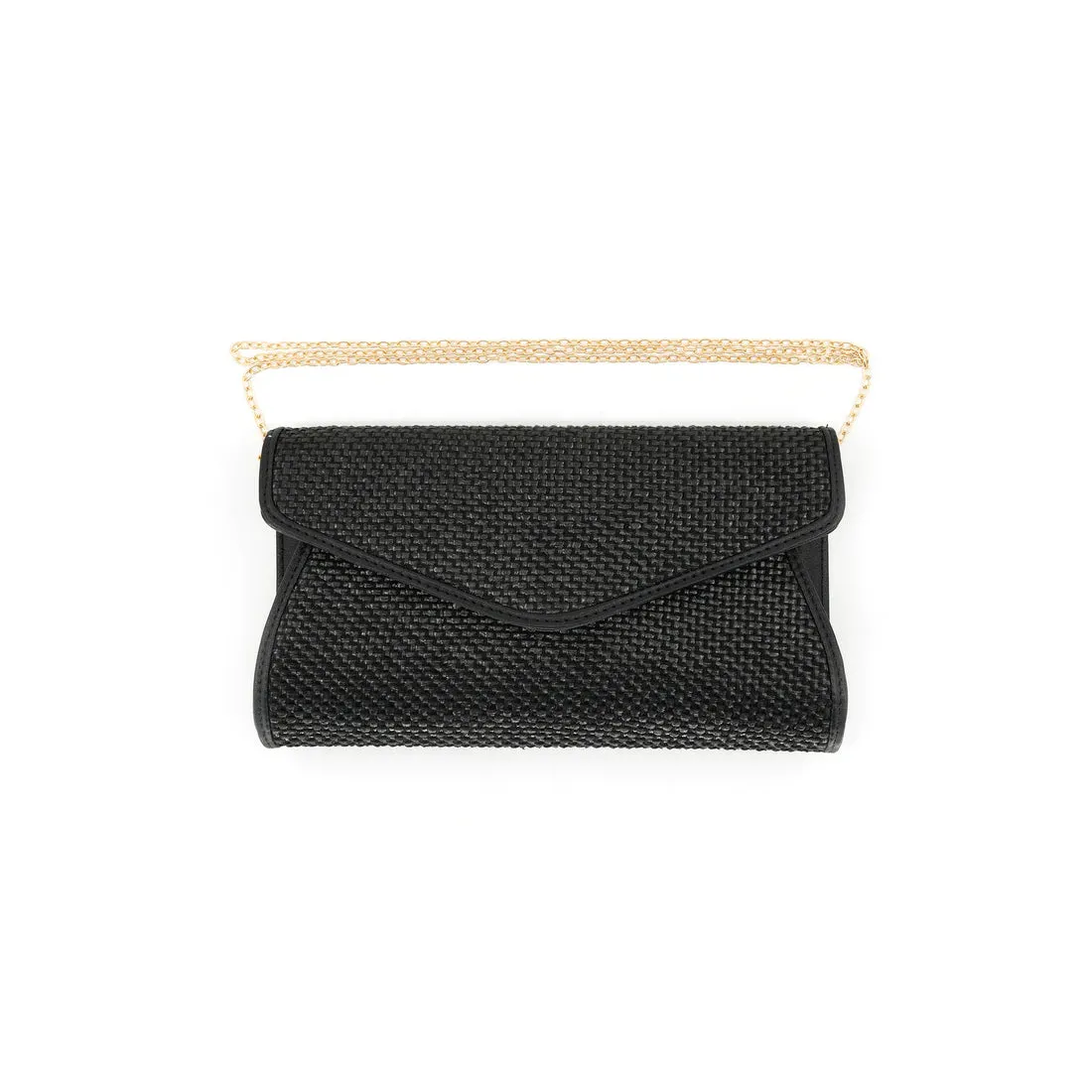 Straw Bag With Detachable Chain