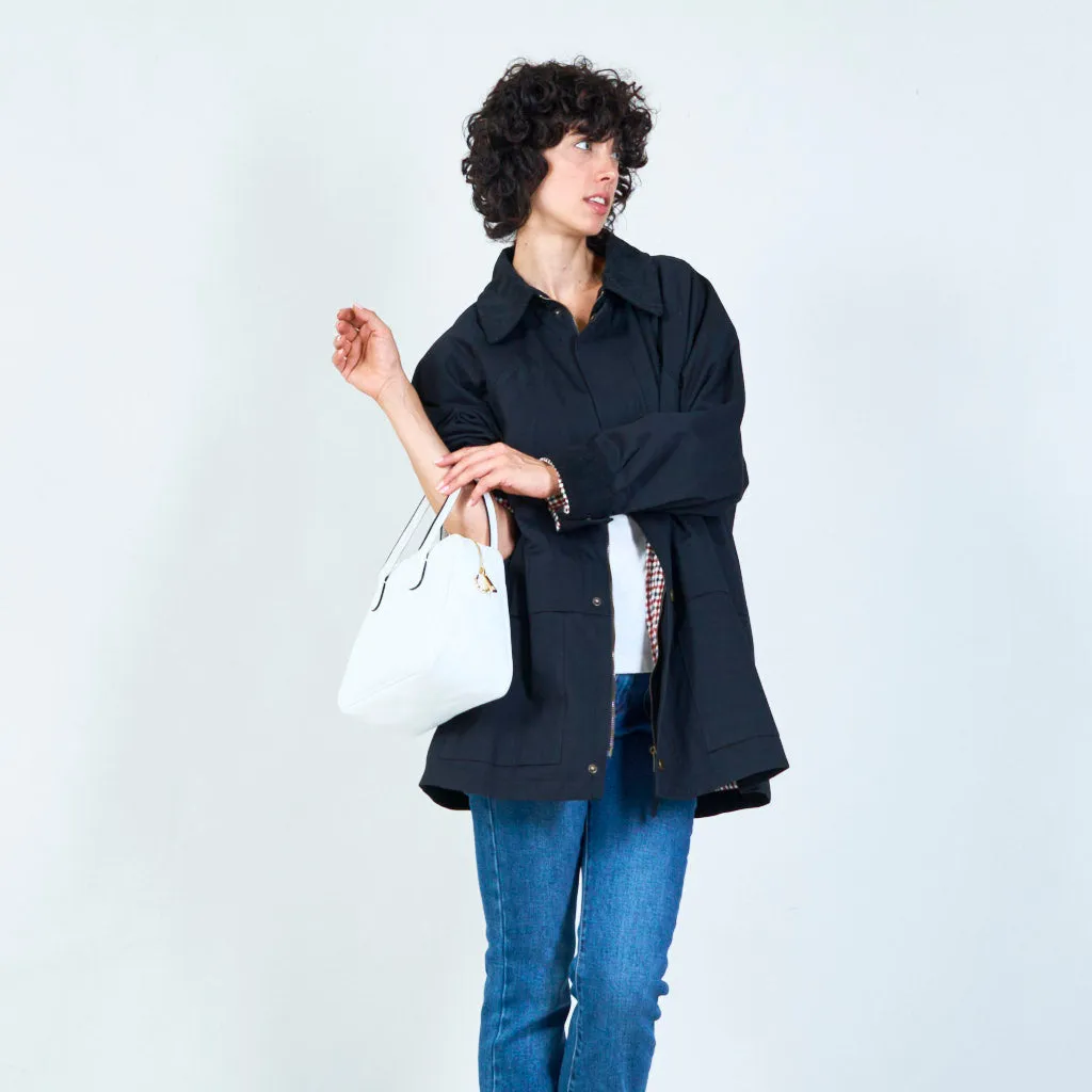 Structured leather satchel wholesale