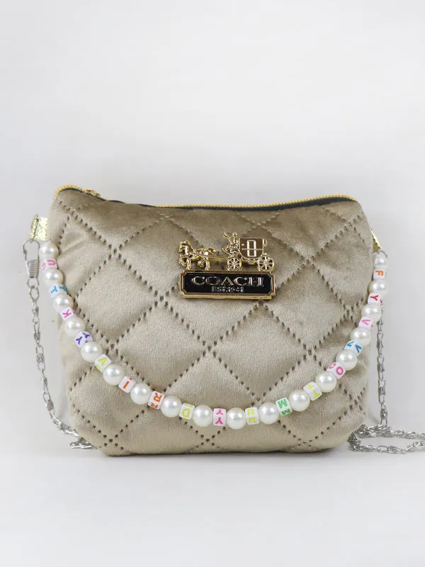 Stylish Velvet Handbag For Women's COACH Blush 13