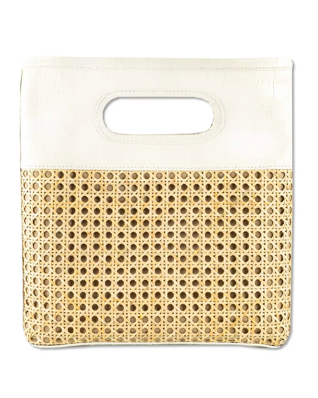 SUGAR CANE SLIM TOTE | WHITE