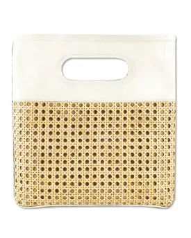 SUGAR CANE SLIM TOTE | WHITE