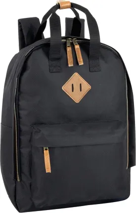 Summit Ridge College 16 Inch Laptop Backpack for Women, Men | Computer Travel Backpack Carry On Flight Approved for School, Work, Commuter (Black)